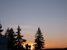 Cameramen et coucher de soleil