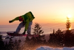 Participant minijump sunset