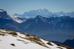 Le Mont Blanc vu depuis le Semnoz