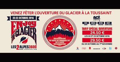 Enjoy The Glacier : 22 et 23 Octobre aux 2 Alpes